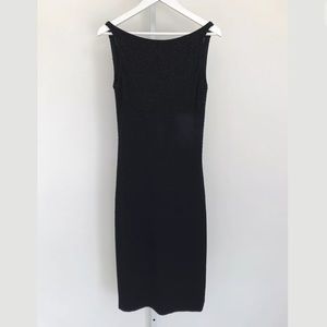 DONNA KARAN SIGNATURE BLACK EMBELLISHED DRESS SIZE US 4 NWOTS!